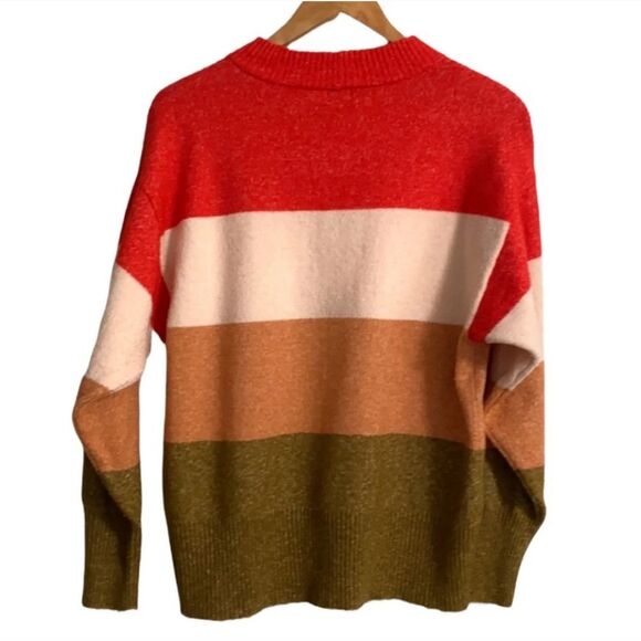 a new day Striped Color Block Sweater Women Size XS - Picture 3 of 9